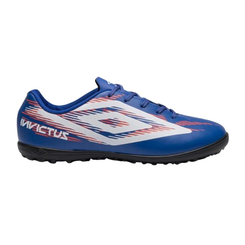 Chuteira Society N° 41 Umbro Invictus Azul Royal E Branco E Coral (MP)