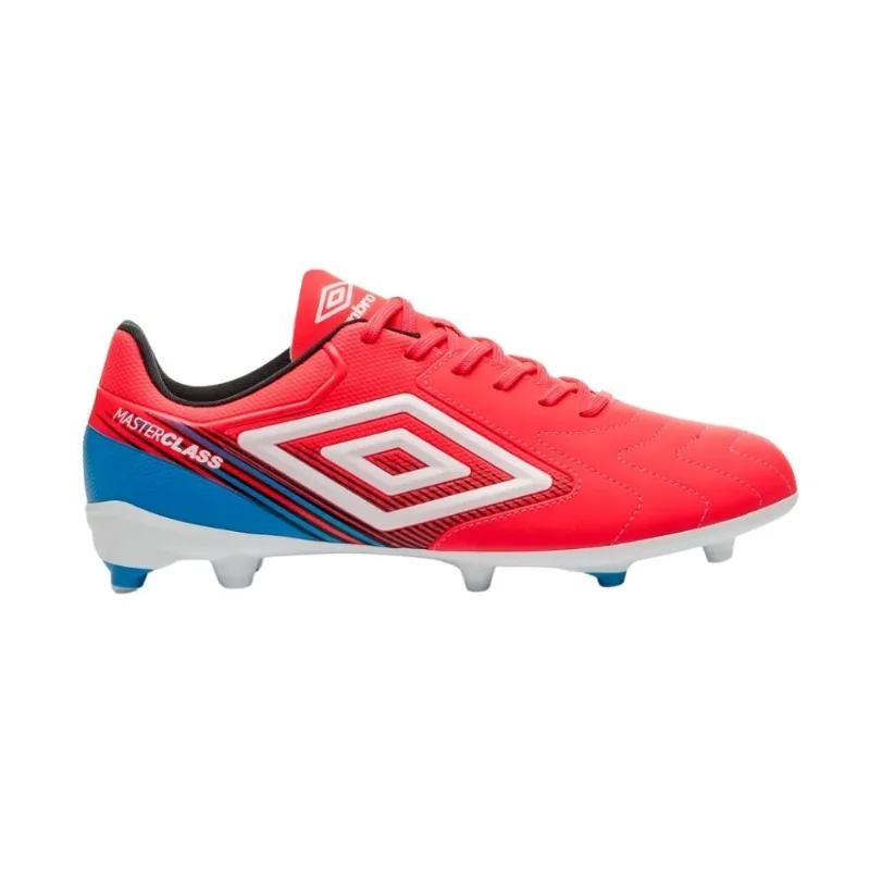Chuteira Campo N°38 Umbro Master Class Club Rosa E Azul (MP)