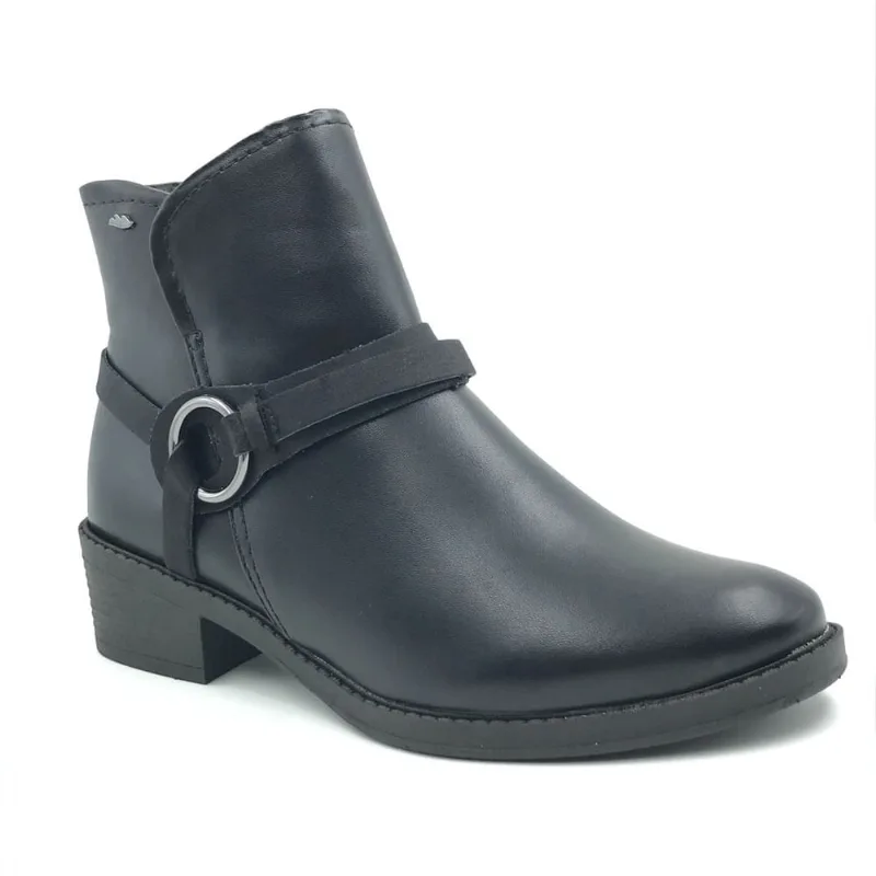 Bota Dakota Cano Curto Salto Baixo Preta 5753