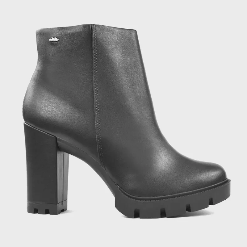 Bota Dakota Tratorada Salto Alto Feminina Preta