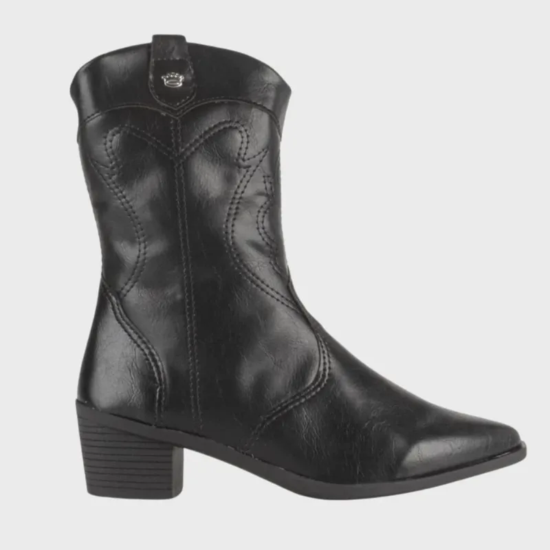 Bota Pink Cats Country Infantil Preta