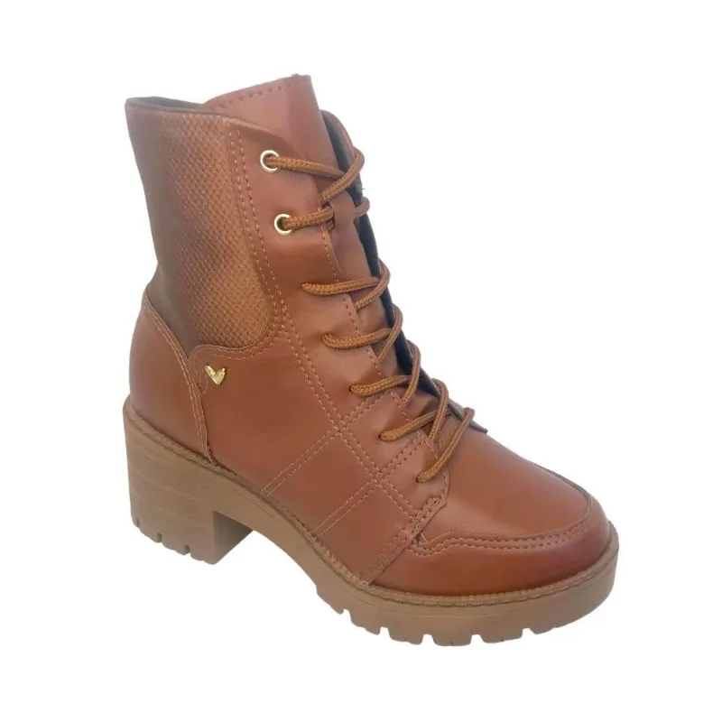 Bota Fem Mississipi Salto Bloco Berteli Marrom Q8483-0002