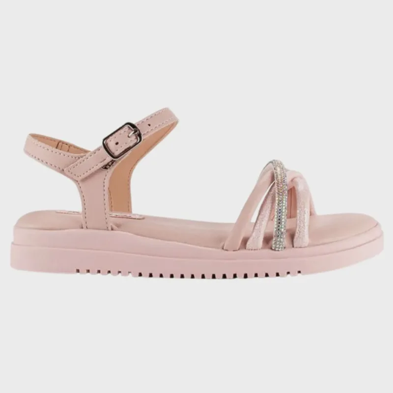 Sandália Pink Cats Plataforma Com Brilhos Infantil Rosa