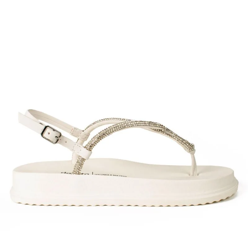 Sandalia Dakota Plataform Brilho Ref Y6241-8 Branco 034