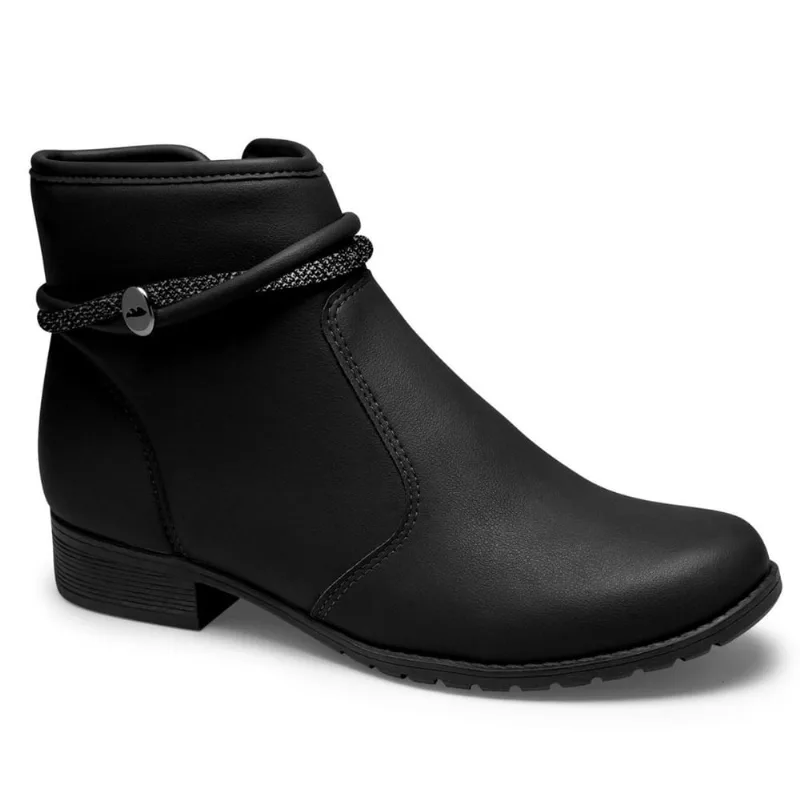 Bota Casual Baixa Cano Curto Com Ziper Dakota G9554