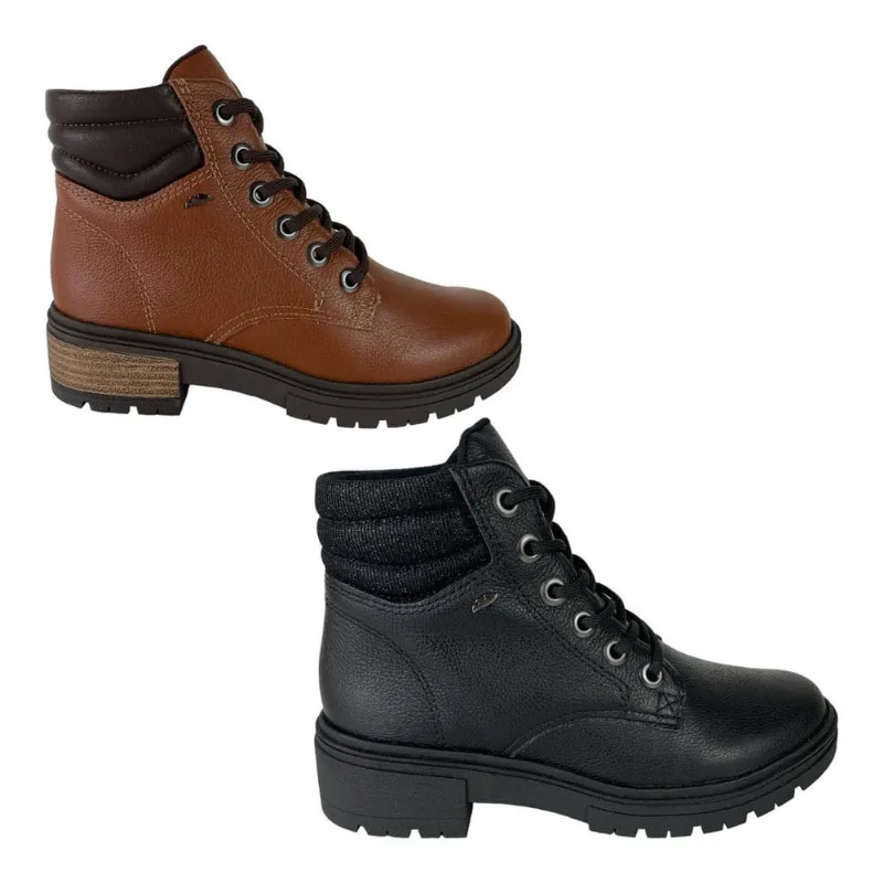 Bota Coturno Feminino Dakota Em Couro Legitimo Tratorado