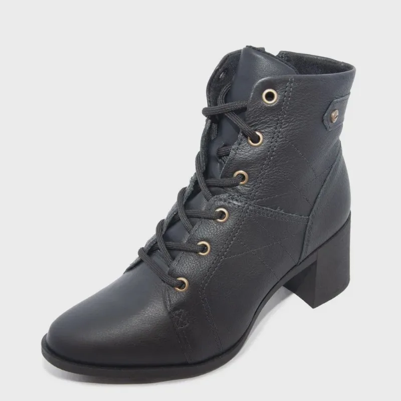 Bota Feminina Dakota Cano Baixo couro