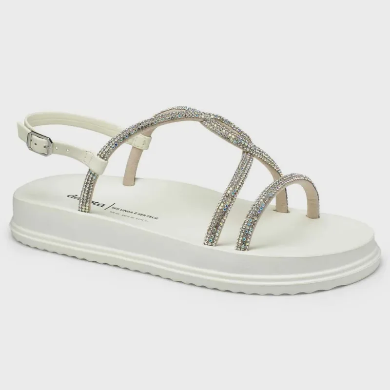 Sandália Feminina Flatform Branco Furtacor Dakota Y6246-0004