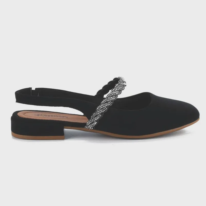 Sapato Mississipi Strass Feminino Preto