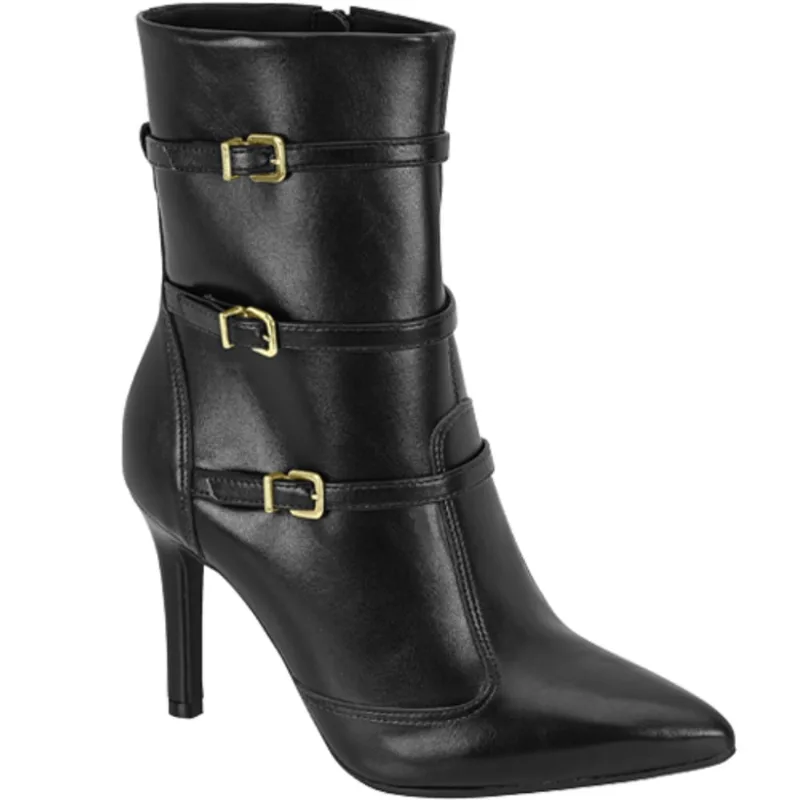 Bota feminina vizzano 3049.245 salto fino 9,5 cm cano curto