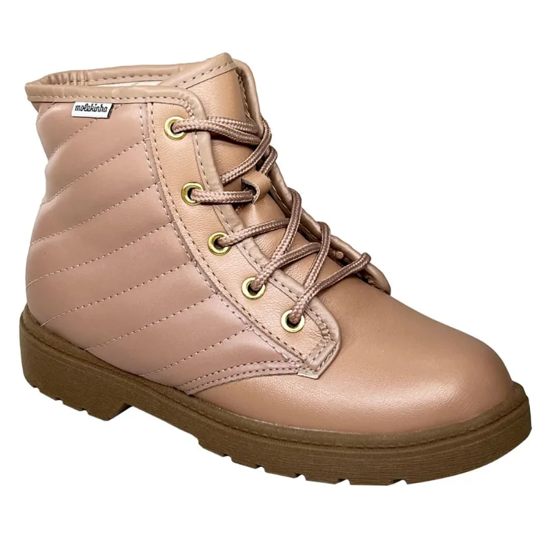 Bota Coturno Infantil Molekinha Matelassê