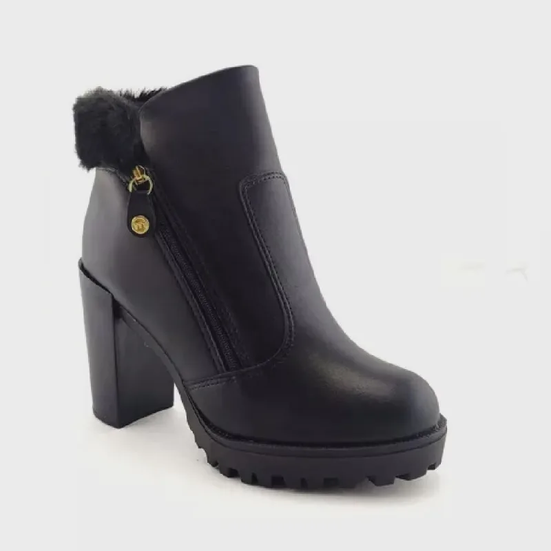 Bota Moleca Coturno Salto Alto Meia Pata Pelo 5325121