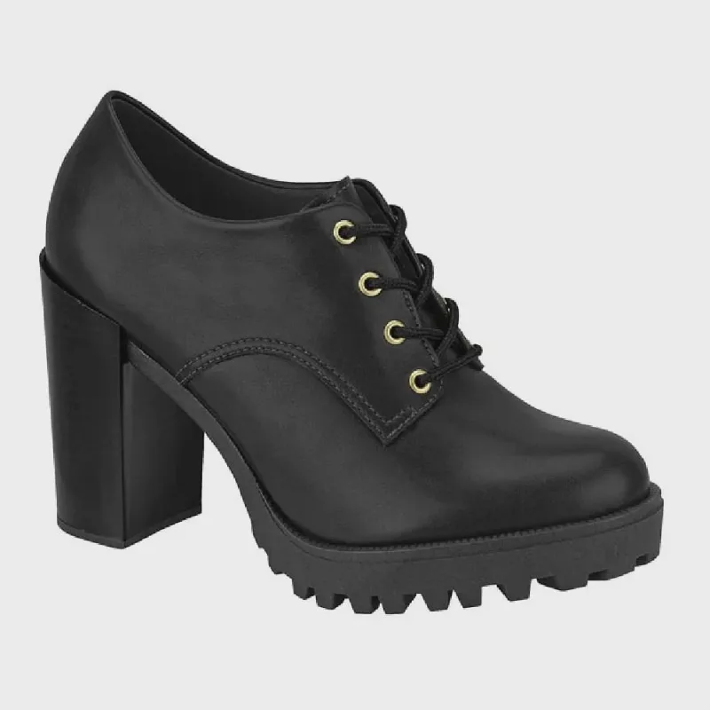 Sapato Moleca Oxford Salto Alto Tratorado Casual Feminino 5713.101