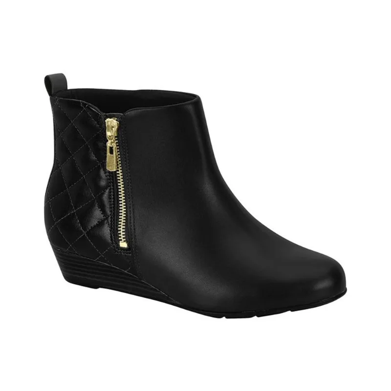 Bota Anabela Baixa Zíper Ultra Conforto Modare 7076.102
