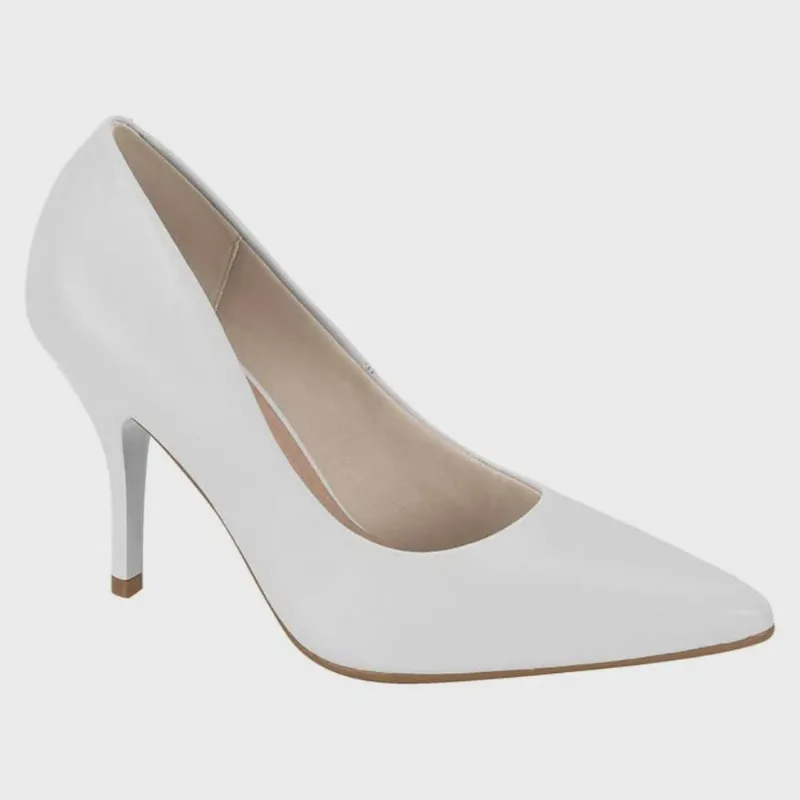 Scarpin Feminino Salto Alto Napa Branco Beira Rio 4122.1400