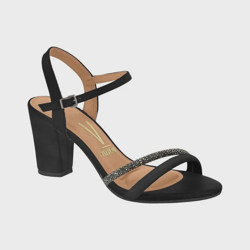 Sandalia Feminina Vizzano Salto Médio 6262.1009 Strass
