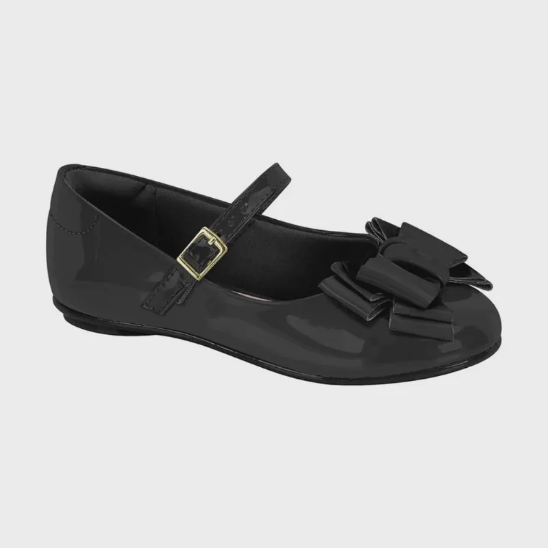 Sapatilha Infantil Feminina Boneca Verniz Preto Molekinha 2083.1122