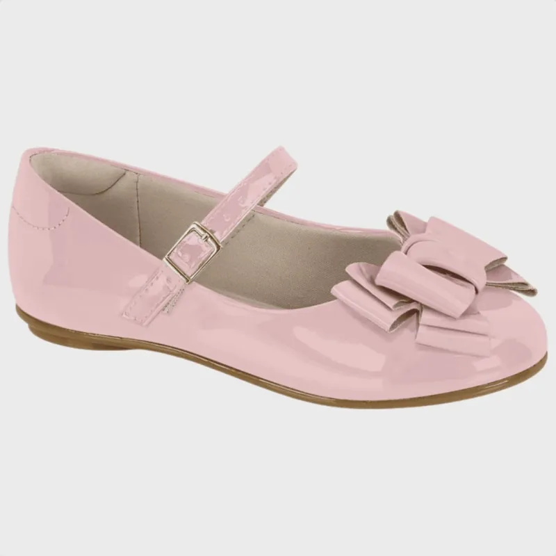 Sapatilha Infantil Festa Molekinha Laço Verniz Premium Rosa De Qualidade Elegância Conforto Exepcional Durabilidade Garantida Para Ocasiões especiais?