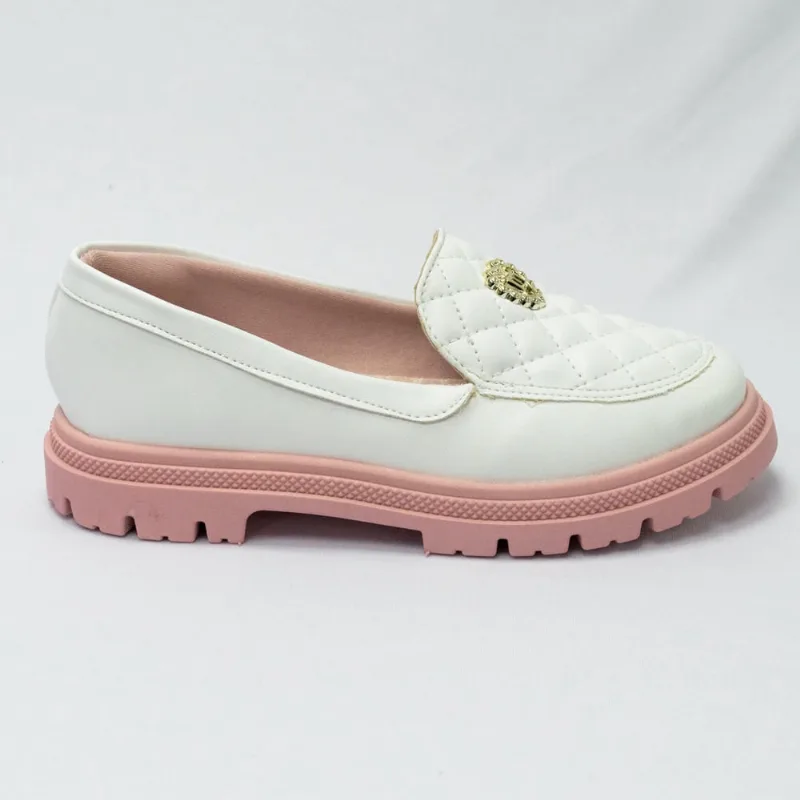 Sapatilha Molekinha 2566.103 Loafer em Napa Turim Branco
