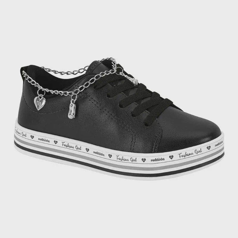 Tenis Menina Molekinha Juvenil Napa 2520.1930 Com Tornozeleira