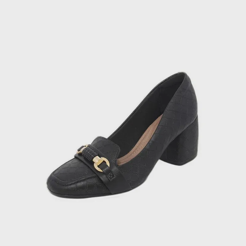 Sapato Feminino Beira Rio Salto Médio ref: 4304104 napa matelasse
