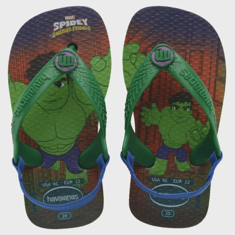 Chinelo Havaianas Baby Marvel Casual Infantil Verde
