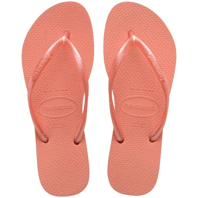 Sandália Havaianas Feminina Slim Logo Pop - Up Peach Rosé 35/36 - Havaianas