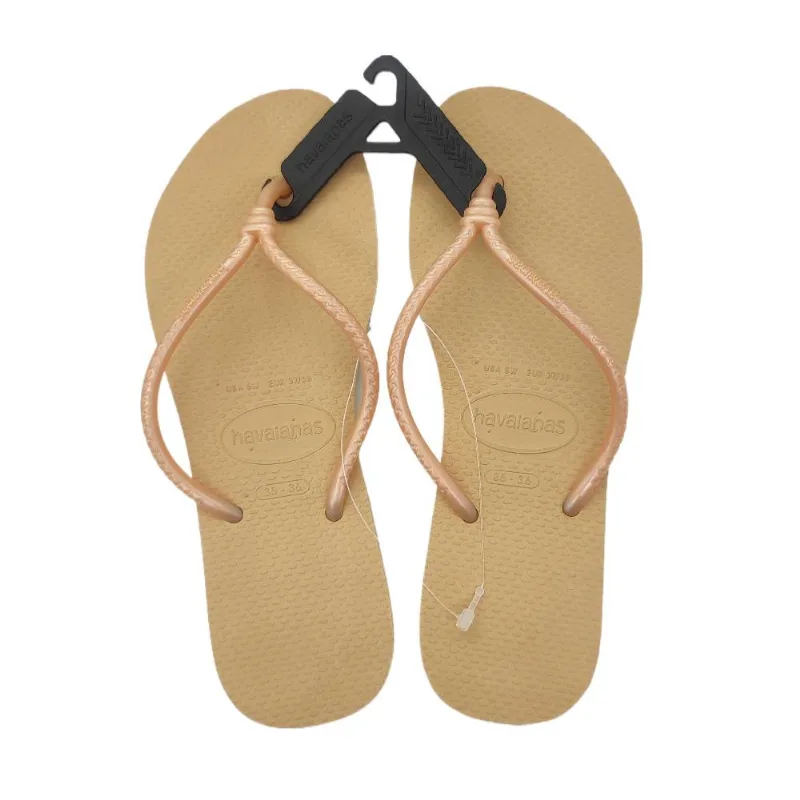 Sandália Havaianas Feminina Tube Dourada 35/36