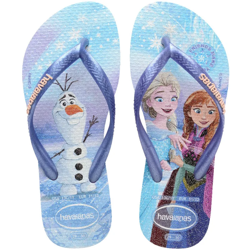 Sandália Havaianas Kids Slim Princess Roxo Fantasy 25/26
