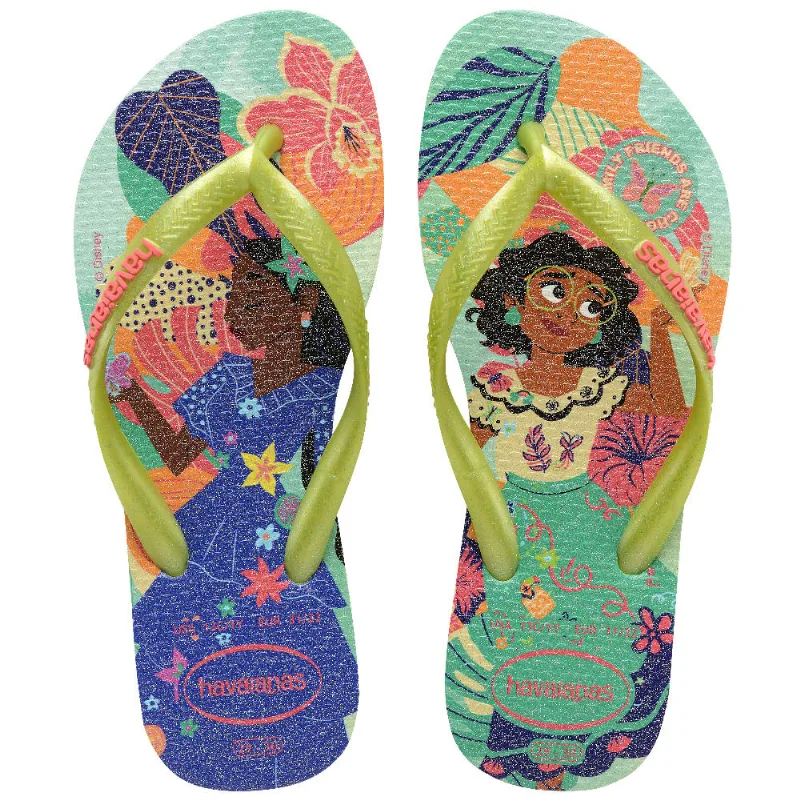 Sandália Havaianas Kids Slim Princess Verde Matcha 23/24