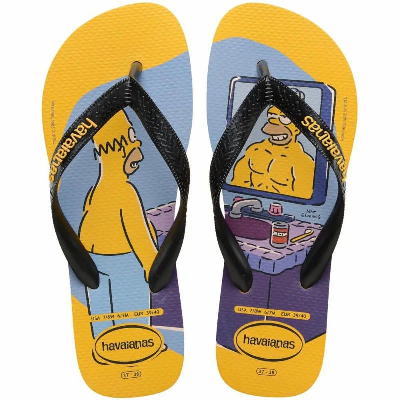 Sandália Havaianas Simpsons Amarelo Pop 39/40