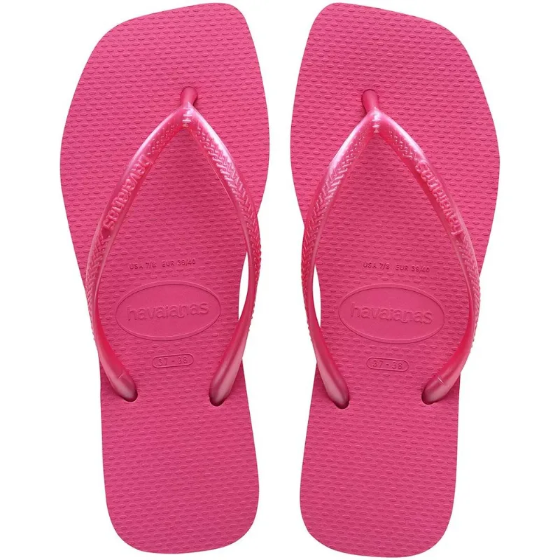 Chinelo Havaianas Feminino Slim Square Rosa Flux 39/40
