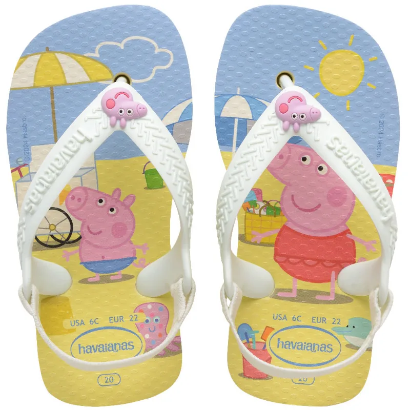 Sandália Havaianas Baby Peppa Pig Buttercream Tamanho 22