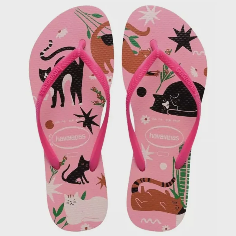 Sandalia Havaianas Slim Pets Rosa 37/38