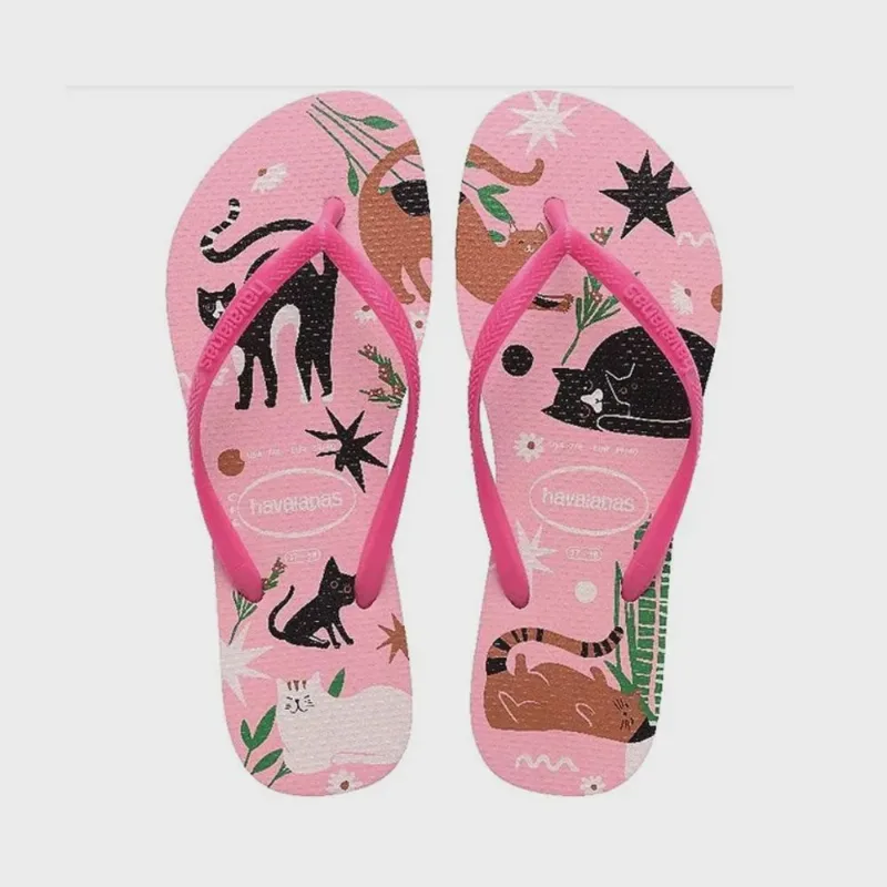 Sandalia Havaianas Slim Pets Rosa 41/42