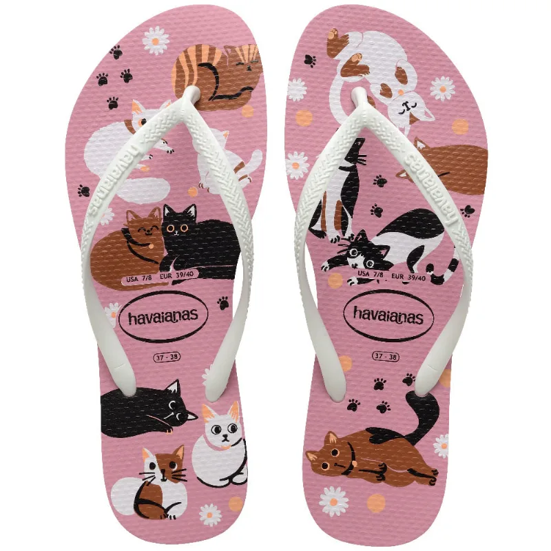 Sandália Havaianas Slim Pets Rosa 39/40