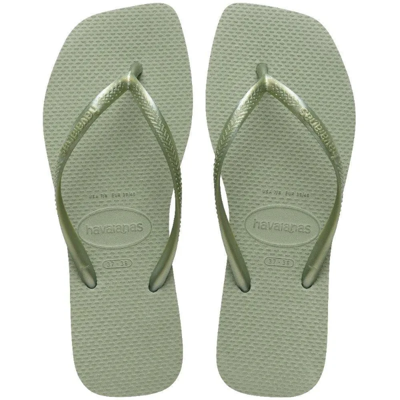 Sand.hav.slim Square Smoke Green 41/2 - Havaianas