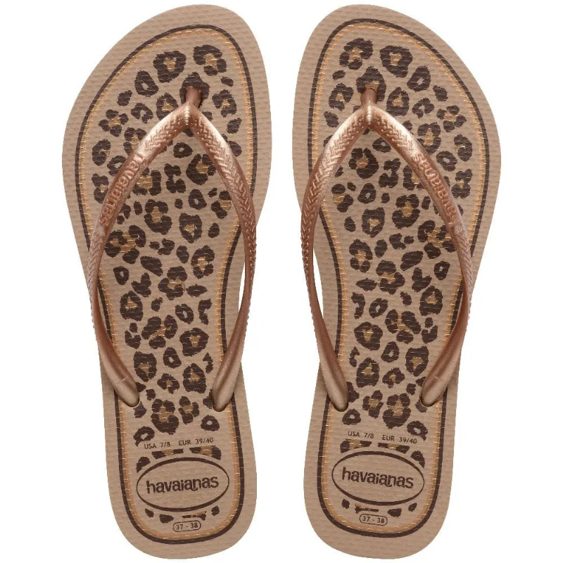 Sandália Havaianas Slim Animals Rose Gold 37/38