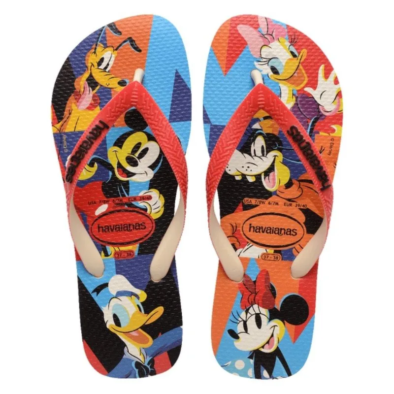 Havaianas Disney Stylish Bege Palha/Vermelho Rubi - Havaianas