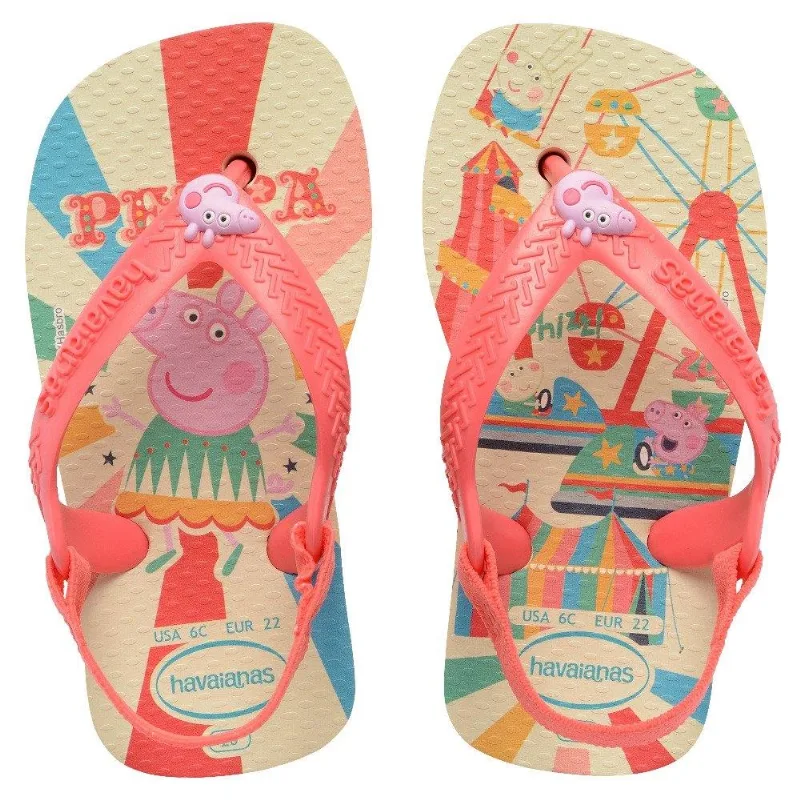 Sand.hav.baby Peppa Pig Buttercream/coral 17/8 - Havaianas