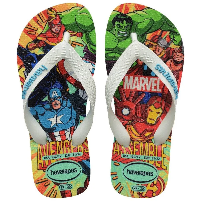 Havaianas Kids Top Marvel Ii Branco/azul
