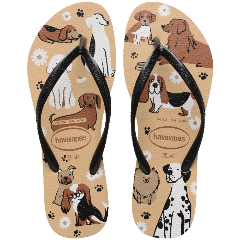 Sandália Havaianas Slim Pets Rosa 33/34 - Havaianas