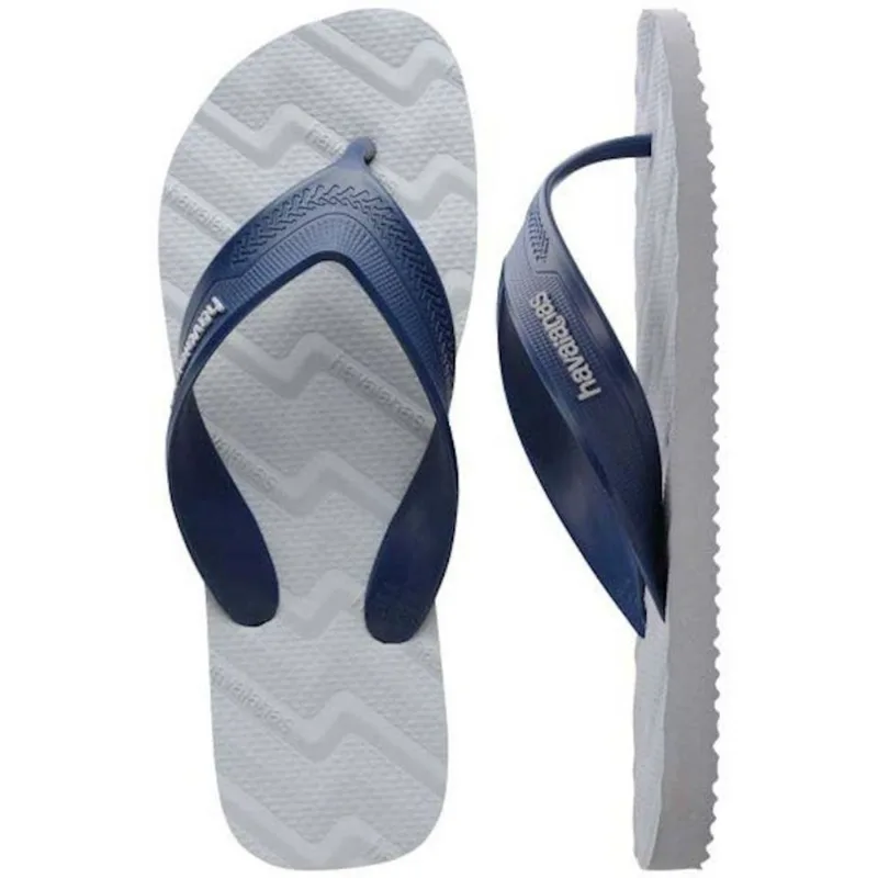 Sandália Havaianas Masculina Track Waves Formas Geométricas Cinza Gelo43/44
