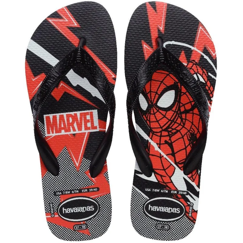 Havaianas Top Marvel Logomania Preto