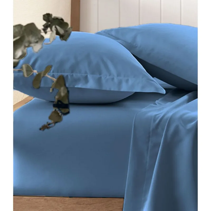 Lençol Toque Acetinado King Altenburg Azul Un