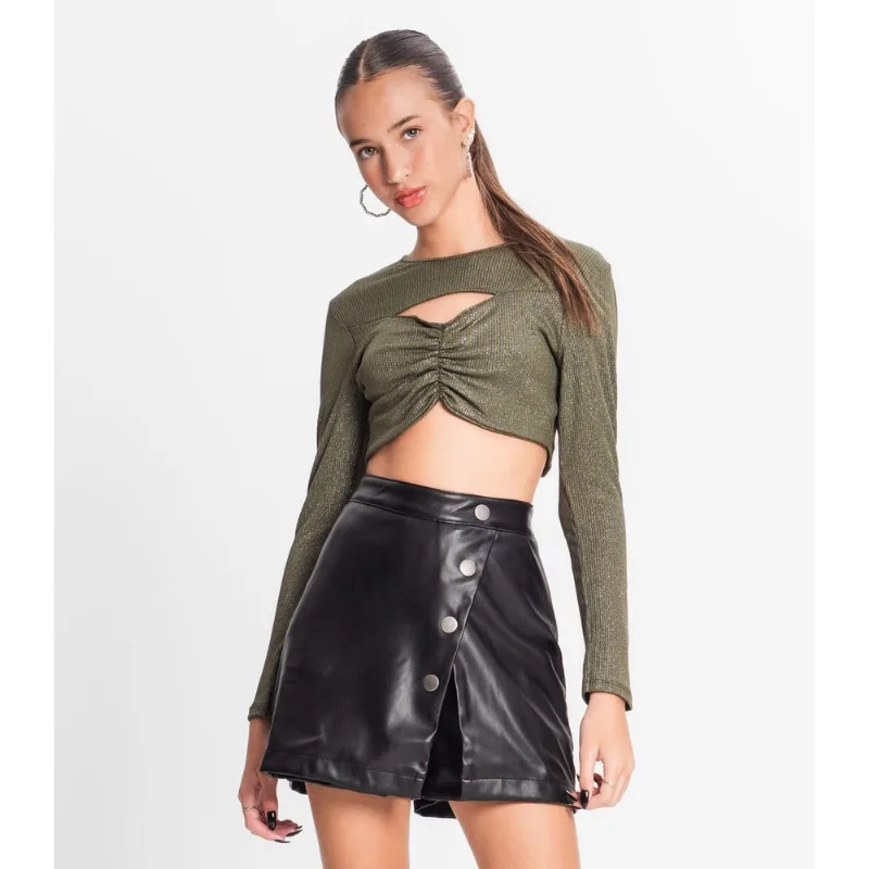 Blusa Juvenil Feminina Em Ribana Canelada Minty Verde 16