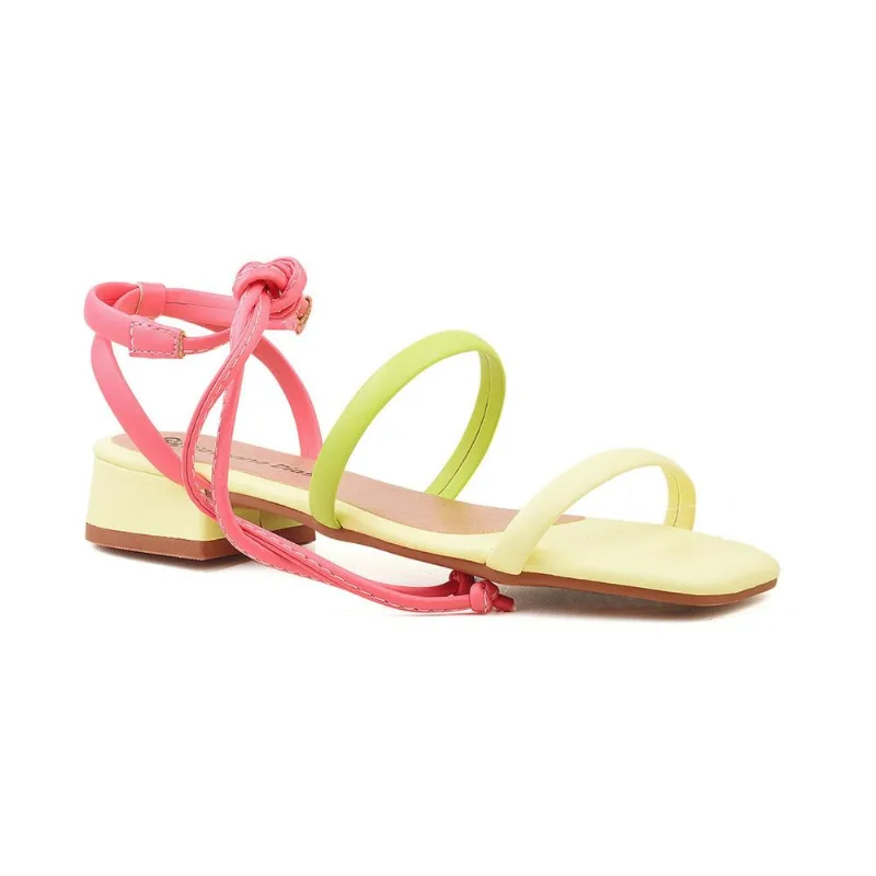 Sandália De Amarração Feminina Select Amarelo 39