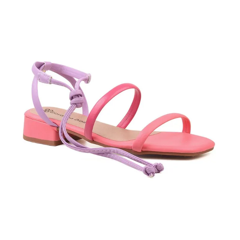 Sandália De Amarração Feminina Select Rosa 38