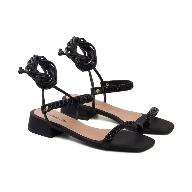 Sandália De Amarração Feminina Select Preto 34