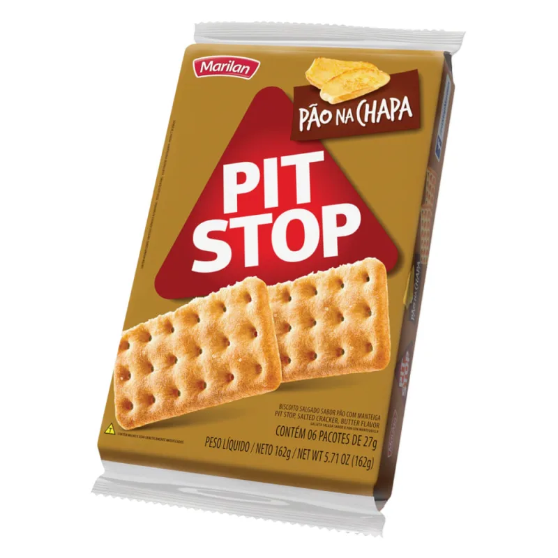BISCOITO PIT STOP MARILAN PÃO NA CHAPA 162G - MARILAN - Mercearia